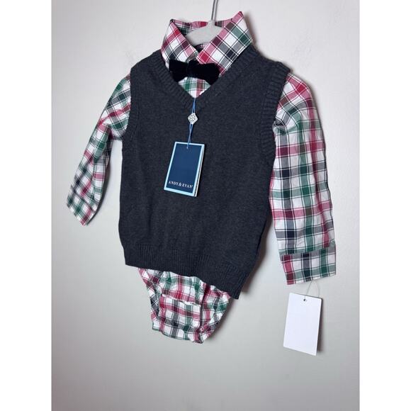 Andy & Evan 3 Piece Sweater Vest Set 18-24M NWT - Picture 5 of 10